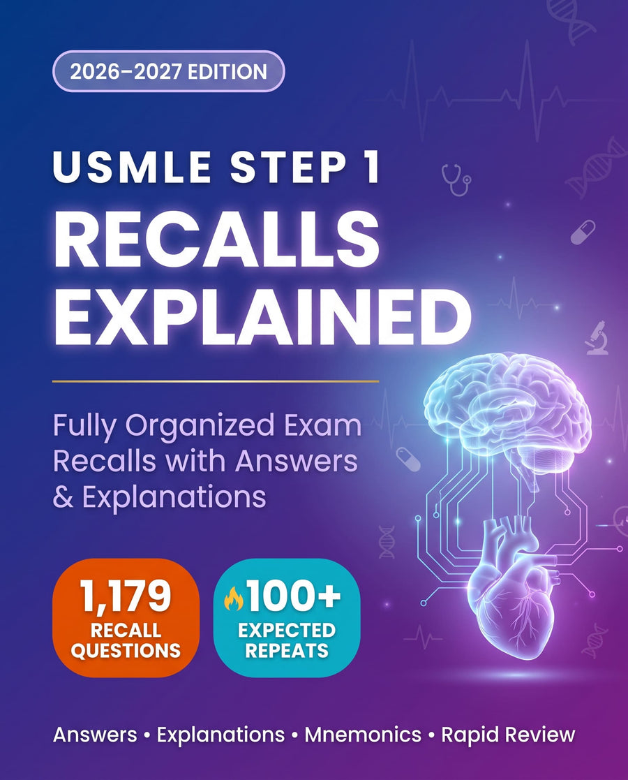 USMLE Step 1 Recalls: Organized & Explained Edition (2026–2027 Edition)