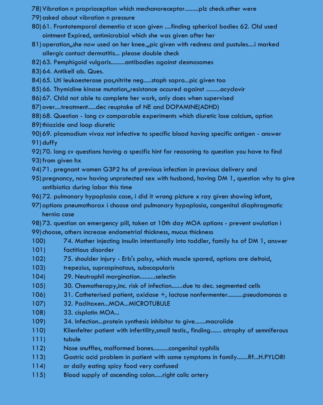 USMLE Step 1 Recalls Sample Ebook (20 Pages)